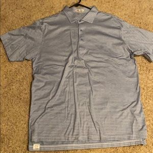 White and black Peter millar golf shirt